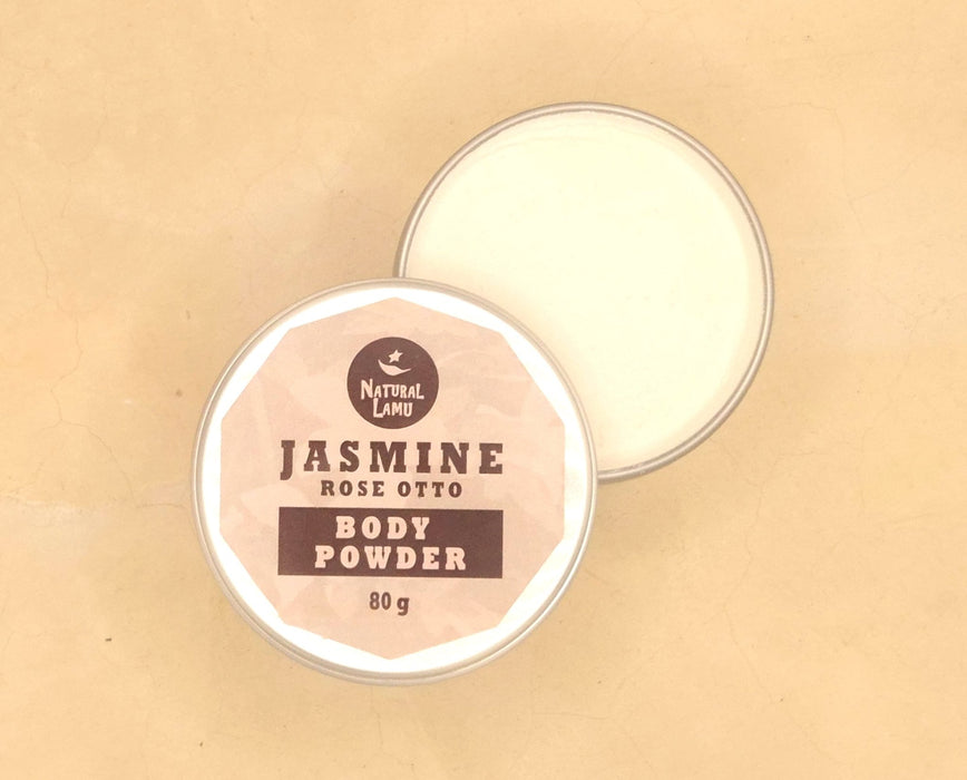 Body Powder- Jasmine Rose Otto - Part of the #collection_name# collection, available at Natural Lamu