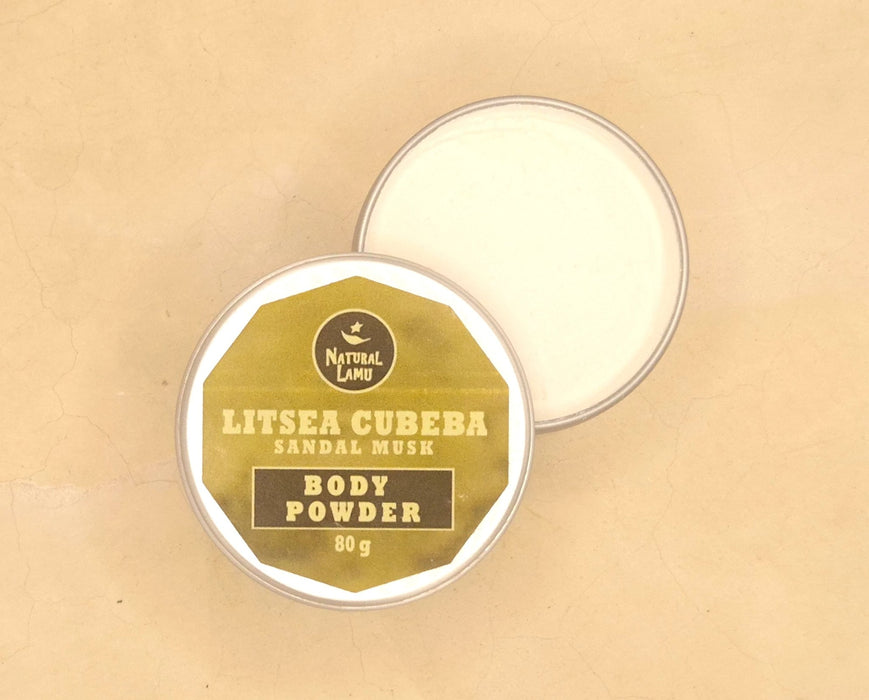 Body Powder - Litsea Cubeba Sandal Musk - Part of the #collection_name# collection, available at Natural Lamu