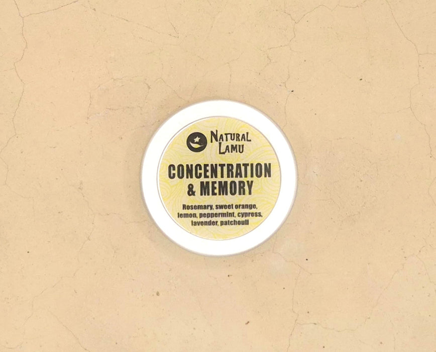 Concentration & Memory - Aromatherapy Balm - Part of the #collection_name# collection, available at Natural Lamu