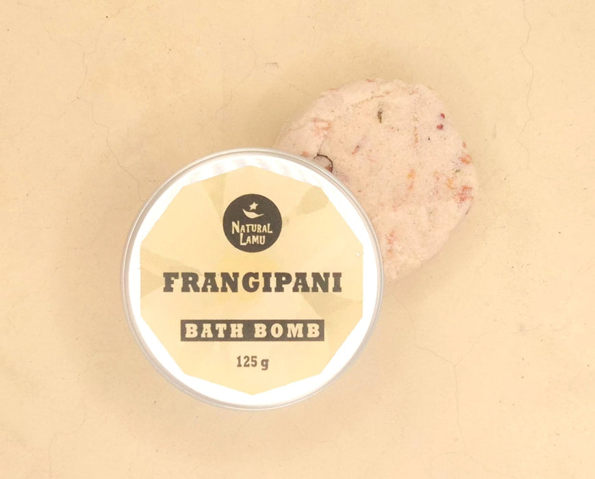 Frangipani Bath Bomb - Part of the #collection_name# collection, available at Natural Lamu