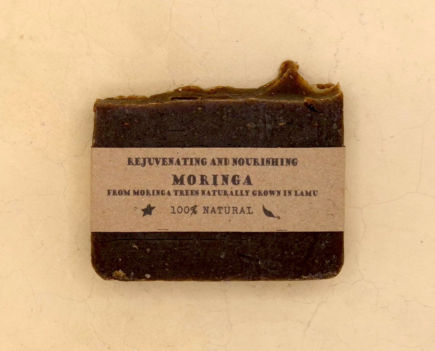 Moringa Herbal Natural Soap – Handmade, Cold-Processed - Part of the #collection_name# collection, available at Natural Lamu