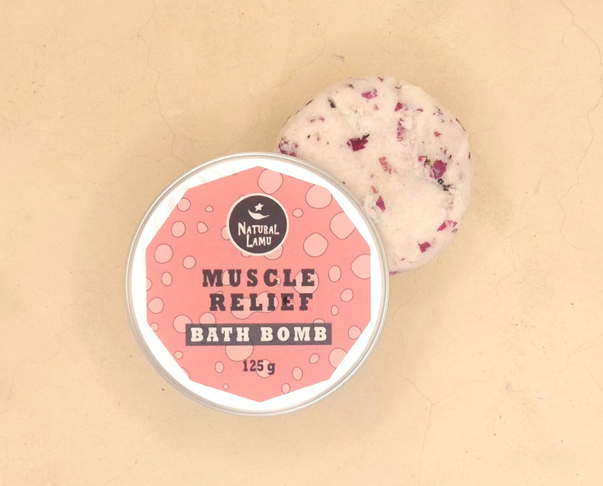 Muscle Relief Bath Bomb - Part of the #collection_name# collection, available at Natural Lamu