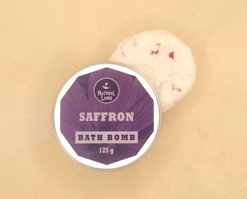 Saffron Bath Bomb - Part of the #collection_name# collection, available at Natural Lamu