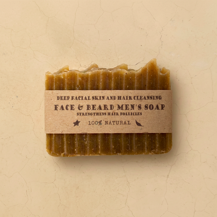 Men's Face & Beard Natural Soap – Handmade, Cold-Processed