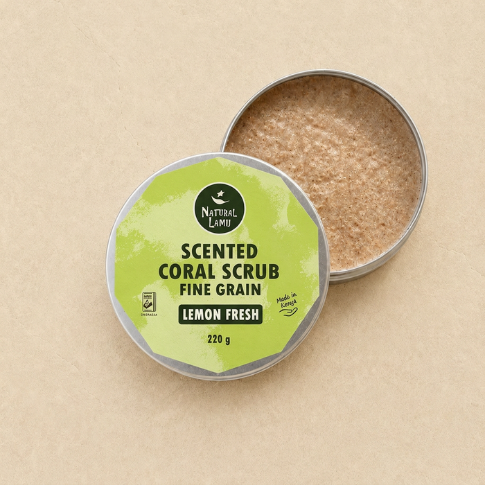 Scented Coral Scrub - Fine Grain - Lemon Fresh