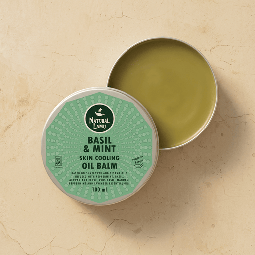 Basil & Mint – SKIN COOLING - Oil Balm - Part of the collection_name collection, available at Natural Lamu