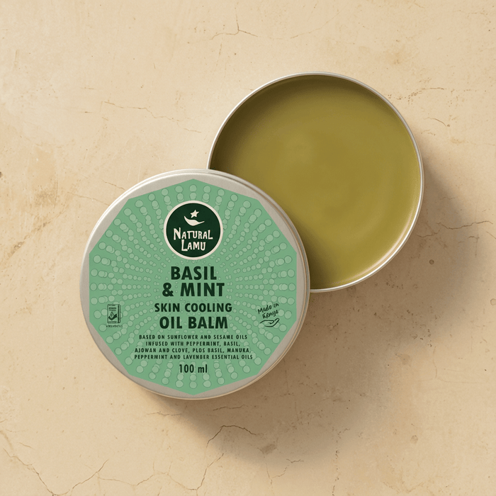 Basil & Mint – SKIN COOLING - Oil Balm - Part of the collection_name collection, available at Natural Lamu