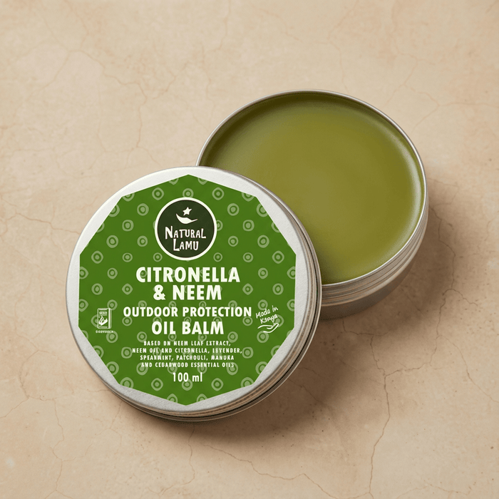 Citronella & Neem – OUTDOOR PROTECTION - Oil Balm - Part of the collection_name collection, available at Natural Lamu
