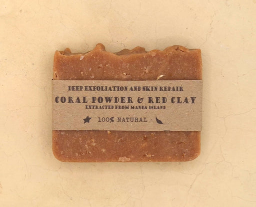 Coral Powder Scrub & Red Clay Natural Soap – Handmade, Cold-Processed - Part of the #collection_name# collection, available at Natural Lamu