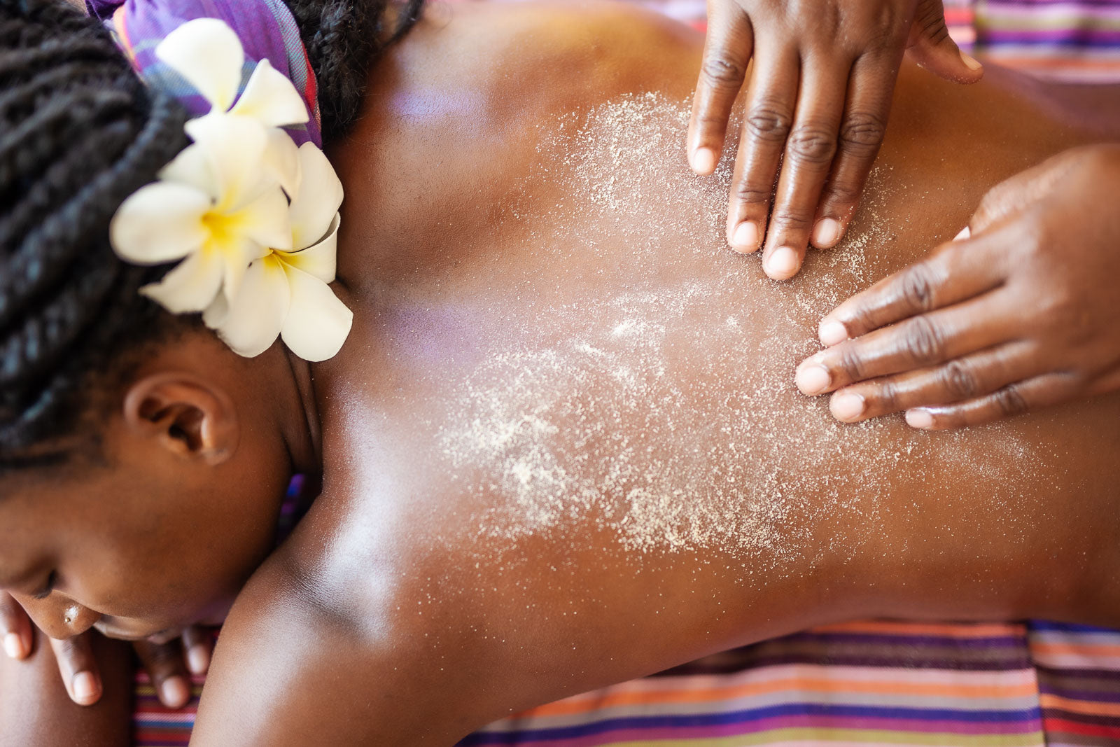 Exclusive coral powder scrub with natural oils and ingredients at Natural Lamu Treatment Studio, Nairobi