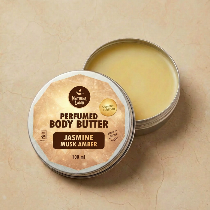 Perfumed Shea Body Butter - Shimmer Edition - Jasmine Musk Amber