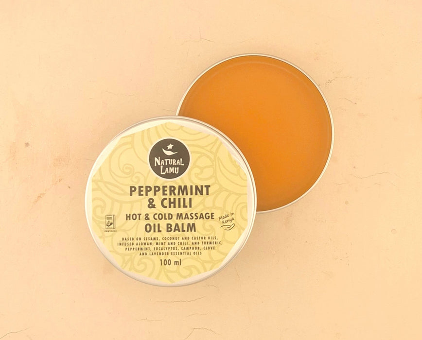 Peppermint & Chili – HOT & COLD MASSAGE - Oil Balm - Part of the collection_name collection, available at Natural Lamu
